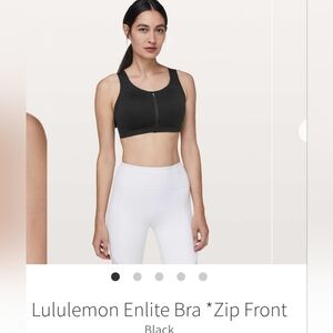 Lululemon High Impact Enline Zip Front Sports Bra- NWT- 32DD